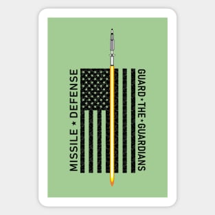 American Flag Thin Line Missile Defense Sticker